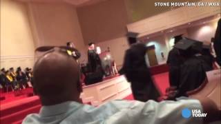 Racial remark during high school graduation shocks crowd [upl. by Shakespeare]