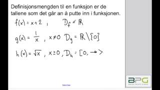 Definisjonsmengde og verdimengde [upl. by Nataniel]