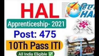 HAL Apprenticeship Recruitment 2021 HAL Apprentice Vacancy 2021HAL Apprentice Bharti Online Form [upl. by Cassy]