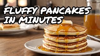 Fluffy Pancake Recipe  Easy Homemade Pancakes in Minutes [upl. by Repinuj209]