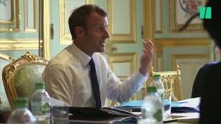 Macron met en scène sa philosophie sociale quotOn met un pognon dingue et les pauvres restent pauvresquot [upl. by Geraud]