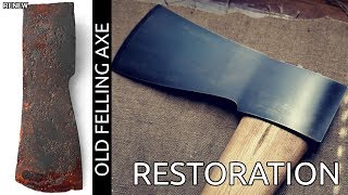 Old German Felling Axe Restoration [upl. by Vijar]