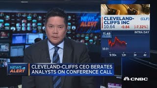 Messing with the wrong guy Cleveland Cliffs CEO berates analysts on earnings call [upl. by Alleacim682]