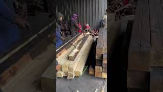 Round wood flame anticorrosion treatment process Good tools can increase work efficiency [upl. by Cuyler]