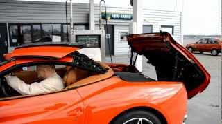 Ferrari California startup interior roof open amp closing [upl. by Ashlin]