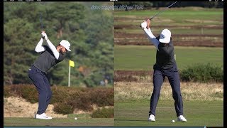 Erik van Rooyen Golf Swing ShortIron DTL amp FO Sky Sports British Masters October 2018 [upl. by Cappella]