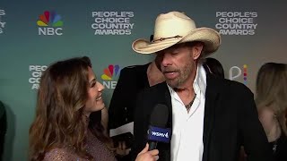 Toby Keith talks Peoples Choice Country Awards on Blue Carpet [upl. by Shena]