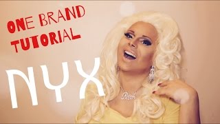 NYX COSMETICS ONE BRAND TUTORIAL I JAYMES MANSFIELD I DRAG QUEEN FULL FACE MAKEUP [upl. by Odetta85]