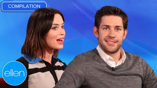 John Krasinski and Emily Blunt Talking About Each Other on The Ellen Show [upl. by Zaneski]