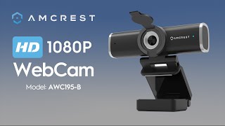 Amcrest HD 1080P WebCam with BuiltIn microphone and Plug amp Play USB 20 connection [upl. by Mont]