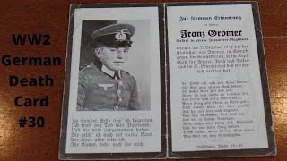 WW2 German Death Card 30 [upl. by Bartley550]