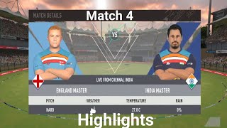 India Masters vs England Masters Match 4 Gameplay  RC Swipe Cricket Game  Thrilling Highlights [upl. by Haisoj]