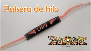 Cómo hacer una pulsera de hilo con nombre LUIS [upl. by Einavoj]