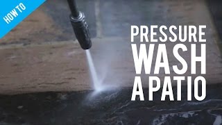 How To Clean A Patio With A Pressure Washer [upl. by Alletsirhc]