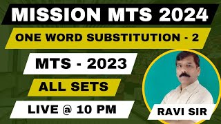 MISSION MTS 2024  One Word Substitution  MTS 2023  All Sets Part 2 [upl. by Fishback]