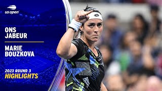 Ons Jabeur vs Marie Bouzkova Highlights  2023 US Open Round 3 [upl. by Lyons]