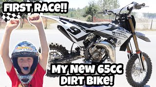 My FIRST RACE on my NEW 65cc Dirt Bike [upl. by Gass]