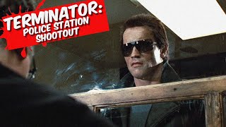 Terminator Police Station Shootout  The Best Film Shootouts [upl. by Anelagna]