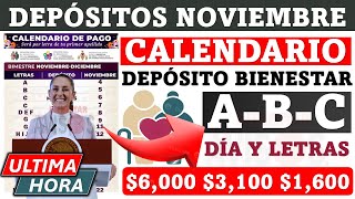 🔴🎁 ADULTOS MAYORES 65 💥📆 Calendario de Pago Pensión Bienestar Depósito a recibir Día y Letra [upl. by Itsirc107]