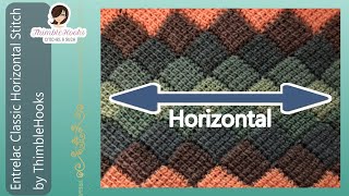 Entrelac Classic Horizontal Crochet Stitch Made Easy  Tutorial How To [upl. by Nrubua]