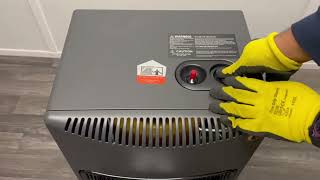 Glow Warm Essentials Gas Heater  How to Operate [upl. by Ydolem]