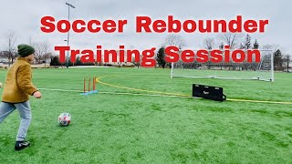 Get Better With A Soccer Rebounder Skills Drills And Fun in The Cold [upl. by Tabb]