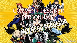 Tuto  Comment Dessiner Personnages My Hero Academia  Manga [upl. by Agiaf769]