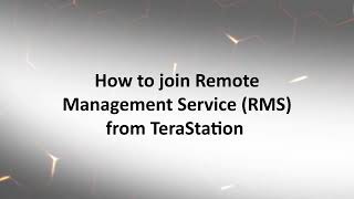 How to Join Your TeraStation to Buffalos Remote Management Service [upl. by Htebirol]