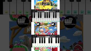 Old MacDonald Had A Farm Vs The Wheels On The BUS Song  Easy Piano Tutorial shorts [upl. by Frodina403]