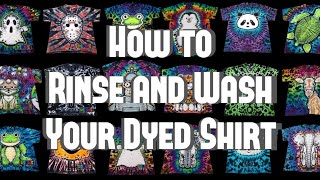 Rinsing and Washing Dyed Shirt How to full video For use with Procion Dye fiber reactive [upl. by Senskell]