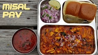 Misal Pav Recipe Maharashtrian Street Food [upl. by Diskin]