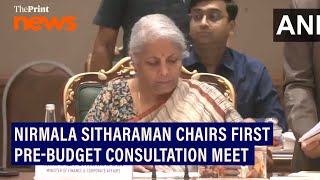 Nirmala Sitharaman chairs first preBudget consultation meet [upl. by Farmann]