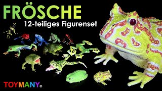 Toymany © 12 Frösche  Frogs  Playset  Spielset  Unboxing amp Review Deutsch  German  TOP [upl. by Nueoras]