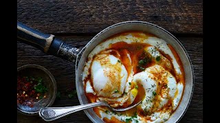 Cilbir The BEST Turkish Eggs Recipe [upl. by Aehtela]