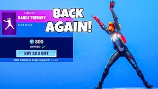 DANCE THERAPY IS BACK NEW Item shop Fortnite Battle Royale [upl. by Kassaraba]