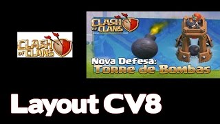 Layout CV 8  Torre de Bomba  Clash of Clans  Layout th8 [upl. by Anstice]