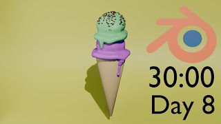 Speed modeling an icecream cone in Blender [upl. by Edveh]