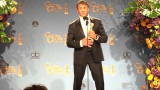 Sylvester Stallone backstage after winning Golden Globe for Creed [upl. by Arakawa]