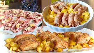 INVOLTINI DI LONZA IMPANATI AL FORNO con PATATE 🍖🥔 piatto delle feste [upl. by Ehman]