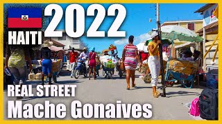 Walking in the city of GONAIVES Haiti Real Street 2022 nan MACHE Gonayiv to PARC VICENT [upl. by Ellyn]