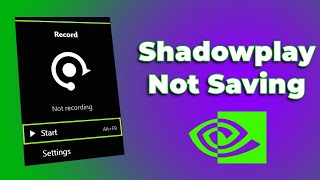 How to fix Shadowplay not Saving  Recording clips2024 Full Guide✅ [upl. by Oliver435]