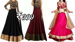 Latest lehenga choli Start rs399 for festive season 2017  Designer half saree [upl. by Llebasi]