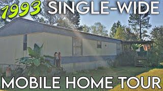 SINGLE WIDE MOBILE HOME TOUR  Our First Home Together [upl. by Nathanael]