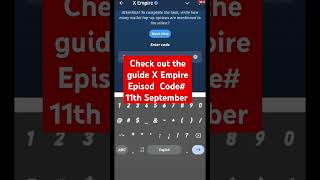 Check out the guide X Empire Episod Code 11th September [upl. by New]