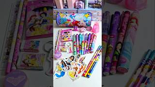 Filling my pencil case with princess 👸 stationery ✨️💕 cute asmr stationery shorts youtubeshorts [upl. by Nadbus]