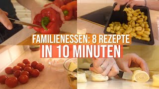 8 Rezepte in 10 Minuten für Kinder  1x Kochen 2x Essen [upl. by Dianthe]