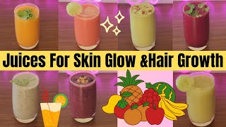 7 Days 7Juices7 Healthy Juice For ClearGlowingampAcne Free SkinHair Growth Juices7Healthy Drinks [upl. by Aihtela548]