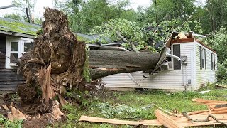 Residents in Town of Eden picking up the pieces after an EF0 tornado touched down [upl. by Notlok]