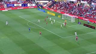 Adelaide United vs Perth Glory highlights  Round 16 202324 season [upl. by Eissat]