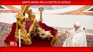 24 dicembre 2023 Santa Messa della Notte di Natale  Papa Francesco [upl. by Hatnamas486]